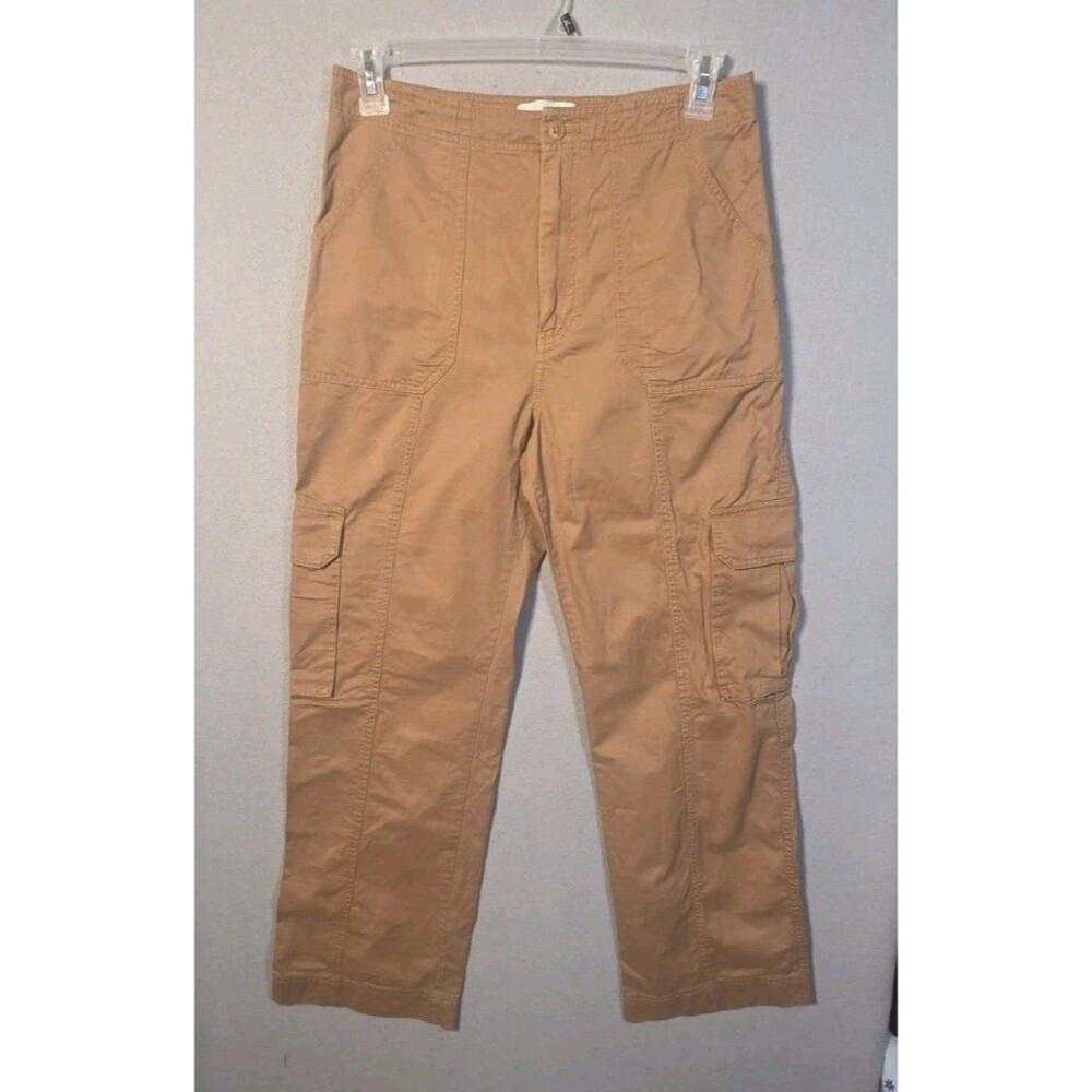 Abercrombie Fitch Cargo Pants Womens 10 Tan High Rise 90's Utility Sz 10/30